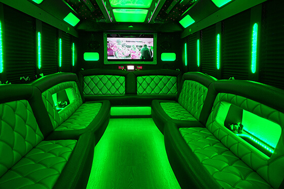 interior view of party bus