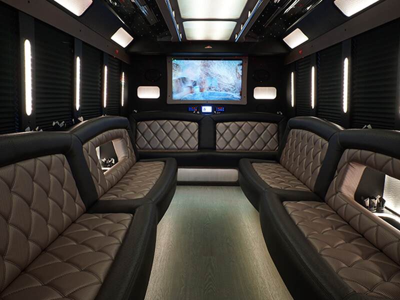 Limo buses with spacious seating